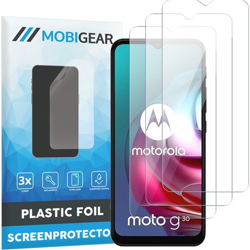 Mobigear Motorola Moto G30 Displayschutz Schutzfolie - Hüllenfreundlich (3er Pack)