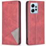 Mobigear Rhombus Slim Xiaomi Redmi Note 12 Hülle Klapphülle - Rot