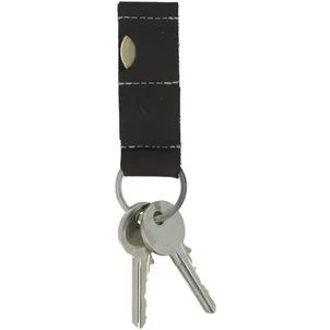 Valenta Keychain Schlüsselanhänger aus Leder mit Münzfach - Schwarz