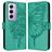 Mobigear Butterfly OPPO Reno 12 Pro Hülle Klapphülle Geldbörse - Grün