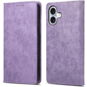 Mobigear Wallet iPhone 16 Hülle Klapphülle Geldbörse - Lila