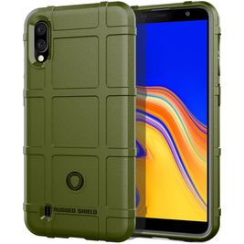 Mobigear Rugged Shield Samsung Galaxy A01 Core Hülle Flexibles TPU Backcover Stoßfest - Grün