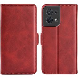 Mobigear Slim Magnet OPPO Reno 8 5G Hülle Klapphülle Geldbörse - Rot