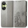 Mobigear Clover OnePlus Nord CE 3 Lite 5G Hülle Klapphülle Geldbörse - Grau