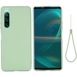 Mobigear Rubber Touch Sony Xperia 10 IV Silikon Hülle Backcover - Grün