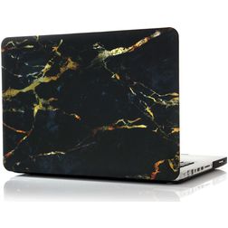 Mobigear Marble MacBook Pro 15 Zoll (2008-2012) Hardcase Hülle MacBook Case - Schwarz / Braun - Model A1260 / A1286