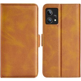 Mobigear Slim Magnet Realme 9 Pro Plus Hülle Klapphülle Geldbörse - Cognac