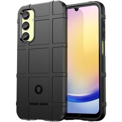 Mobigear Rugged Shield Samsung Galaxy A55 Hülle Flexibles TPU Backcover Stoßfest - Schwarz
