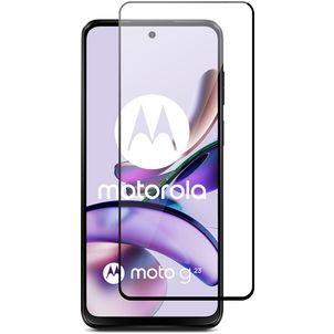 Mobigear Premium Motorola Moto G23 Panzerglas Gehärtetes Glas Displayschutz - Hüllenfreundlich - Schwarz