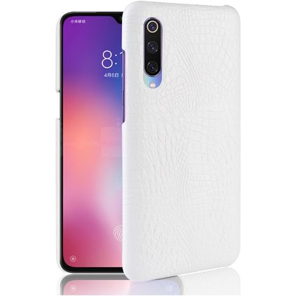 Mobigear Croco Xiaomi Mi 9 SE Hülle Hardcase Backcover - Weiß