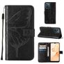 Mobigear Butterfly Realme C31 Hülle Klapphülle Geldbörse - Schwarz
