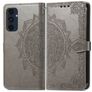 Mobigear Mandala Samsung Galaxy A16 Hülle Klapphülle Geldbörse - Grau