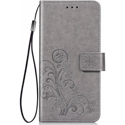 Mobigear Clover Samsung Galaxy S20 Hülle Klapphülle Geldbörse - Grau