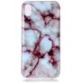 Mobigear Marble iPhone XS Max Hülle Flexibles TPU Backcover - Lila
