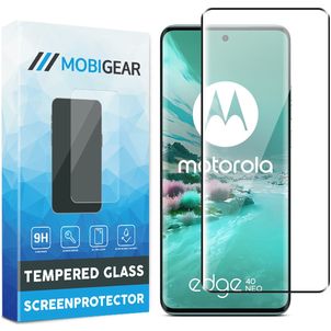 Mobigear Premium Motorola Edge 40 Neo Panzerglas Gehärtetes Glas Displayschutz - Hüllenfreundlich - Schwarz