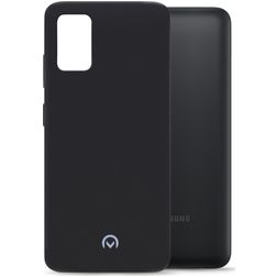 Mobilize Rubber Gelly Samsung Galaxy A03s Hülle Flexibles TPU Backcover - Matt Black