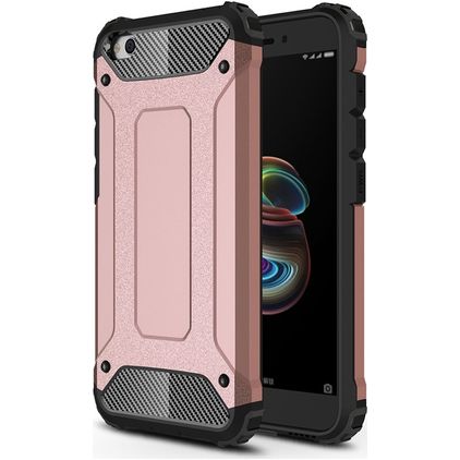 Mobigear Outdoor Xiaomi Redmi Go Hülle Hardcase Backcover Stoßfest - Roségold