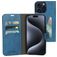 Mobiparts Classic Wallet iPhone 15 Pro Max Hülle Klapphülle Geldbörse - Steel Blue