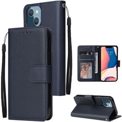 Mobigear Wallet iPhone 14 Plus Hülle Klapphülle Geldbörse - Marineblau