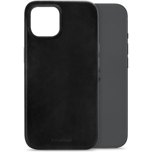 Mobilize Premium iPhone 15 MagSafe Hülle Echtes Leder Backcover - Schwarz