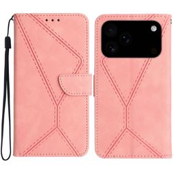 Mobigear Stitch iPhone 17 Pro Max Hülle Klapphülle Geldbörse - Pink