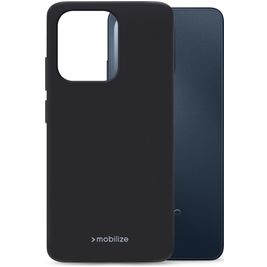 Mobilize Rubber Gelly OPPO A5x Hülle Flexibles TPU Backcover - Schwarz