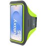 Mobiparts Comfort Fit Handyhalterung Joggen Samsung Galaxy S25 Sporthülle Neopren Sportarmband - Neon Green