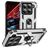 Mobigear Armor ring Xiaomi 15 Hülle Hardcase Backcover Stoßfest mit Ringhalter - Silber