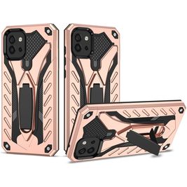 Mobigear Armor Stand Samsung Galaxy A03 Hülle Hardcase Backcover Stoßfest mit Ständer - Roségold
