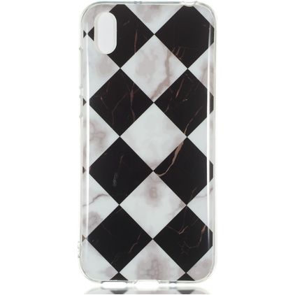 Mobigear Marble Huawei Y5 (2019) Hülle Flexibles TPU Backcover - White Marble