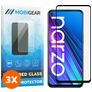 Mobigear Premium Realme Narzo 30 5G‎ Panzerglas Gehärtetes Glas Displayschutz - Hüllenfreundlich - Schwarz (3er Pack)