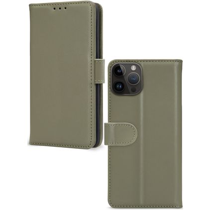 Mobilize Premium Gelly Wallet iPhone 14 Pro Max Hülle Klapphülle Geldbörse - Grün