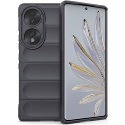 Mobigear Bumpy HONOR 70 Hülle Flexibles TPU Backcover - Dark Grey