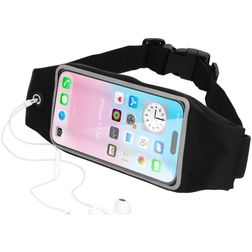 Mobiparts Comfort Fit Belt Handyhalterung Joggen iPhone Air Sporthülle Neopren Gürtel - Schwarz