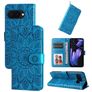 Mobigear Sunflower Google Pixel 9a Hülle Klapphülle Geldbörse - Blau