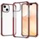 Mobigear Full Bumper iPhone 14 Hülle Hardcase Backcover Stoßfest - Transparent / Rot