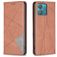 Mobigear Rhombus Slim Motorola Edge 40 Neo Hülle Klapphülle - Braun
