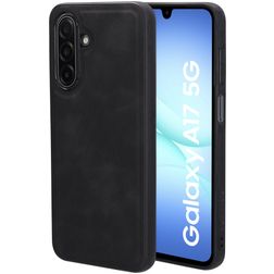 Mobiparts Classic Samsung Galaxy A17 MagSafe TPU / Kunstleder Backcover - Graphite Black