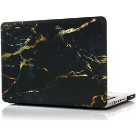 Mobigear Marble MacBook Pro 13 Zoll (2008-2012) Hardcase Hülle MacBook Case - Schwarz / Braun - Model A1278