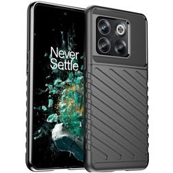 Mobigear Groove OnePlus 10T Hülle Flexibles TPU Backcover - Schwarz