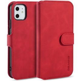 Mobigear Retro iPhone 11 Hülle Klapphülle Geldbörse - Rot