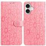 Mobigear Flowers iPhone 17 Hülle Klapphülle Geldbörse - Pink