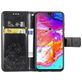 Mobigear Clover Samsung Galaxy A70 Hülle Klapphülle Geldbörse - Schwarz