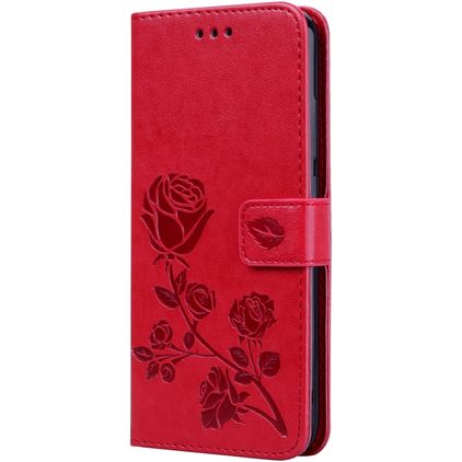 Mobigear Roses Xiaomi Redmi Note 7 Klapphülle Portemonnaie - Magenta