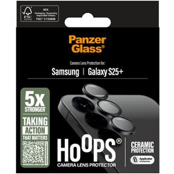 PanzerGlass Ceramic Hoops Samsung Galaxy S25 Plus Gehärtetes Glas Kameralinsen Schutz - Hüllenfreundlich