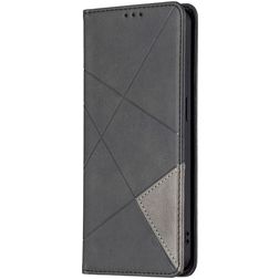 Mobigear Rhombus Slim OPPO Reno 6 5G Hülle Klapphülle - Schwarz