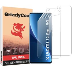 GrizzlyCoat Xiaomi 12 Pro Hydrogel TPU Displayschutz - Hüllenfreundlich + Applikator (2er Pack)