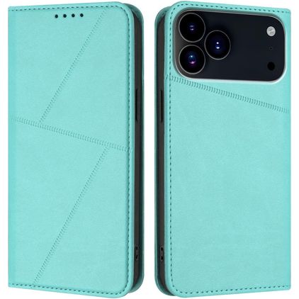 Mobigear Frosted Flip iPhone 17 Pro Max Hülle Klapphülle Geldbörse - Blau