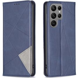 Mobigear Rhombus Slim Samsung Galaxy S24 Ultra Hülle Klapphülle - Blau