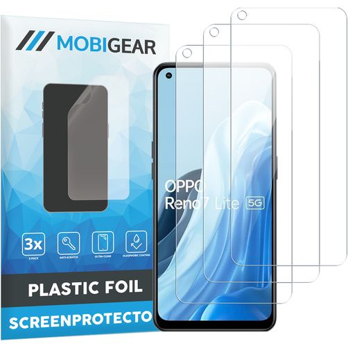 Mobigear OPPO Reno 7 Lite Displayschutz Schutzfolie - Hüllenfreundlich (3er Pack)